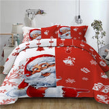 Christmas series Santa Claus Xmas printed Duvet / Quilt Cover set HD printed bed linens set queen twin bedding set 3pcs