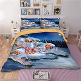 Christmas series Santa Claus Xmas printed Duvet / Quilt Cover set HD printed bed linens set queen twin bedding set 3pcs