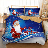 Christmas series Santa Claus Xmas printed Duvet / Quilt Cover set HD printed bed linens set queen twin bedding set 3pcs