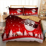 Christmas series Santa Claus Xmas printed Duvet / Quilt Cover set HD printed bed linens set queen twin bedding set 3pcs