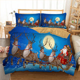 Christmas series Santa Claus Xmas printed Duvet / Quilt Cover set HD printed bed linens set queen twin bedding set 3pcs