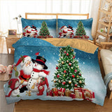 Christmas series Santa Claus Xmas printed Duvet / Quilt Cover set HD printed bed linens set queen twin bedding set 3pcs