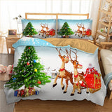 Christmas series Santa Claus Xmas printed Duvet / Quilt Cover set HD printed bed linens set queen twin bedding set 3pcs