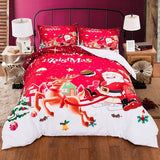 Christmas series Santa Claus Xmas printed Duvet / Quilt Cover set HD printed bed linens set queen twin bedding set 3pcs