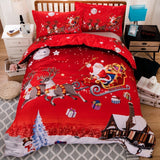 Christmas series Santa Claus Xmas printed Duvet / Quilt Cover set HD printed bed linens set queen twin bedding set 3pcs