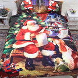 Christmas series Santa Claus Xmas printed Duvet / Quilt Cover set HD printed bed linens set queen twin bedding set 3pcs
