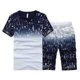 Men's Beach Sets Summer Short Casual Suits Sportswear Mens Clothing Man Two Pieces Fashion Print Sets Male sweatshirt Men Brand