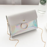 Marble Pattern Shoulder Bag Lock Buckle Wild Messenger Small Square
