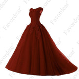Favordear Quinceanera Beading Sweet 16 Dress Grey Burgundy Quinceanera Party Dress