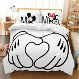 Hot Sale Disney Home Cute Mickey Mouse Bedding Set Cartoon Cotton Bed Linen for Children Boys Girl Gift Duvet Cover Flat Sheet