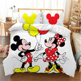 Hot Sale Disney Home Cute Mickey Mouse Bedding Set Cartoon Cotton Bed Linen for Children Boys Girl Gift Duvet Cover Flat Sheet