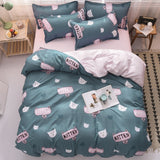 Solstice Home Textile Black Lattice Duvet Cover Pillowcase Bed Sheet Simple Boy Girls Bedding Sets 3/4Pcs Single Double Bedlinen