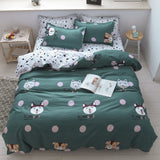 Solstice Home Textile Black Lattice Duvet Cover Pillowcase Bed Sheet Simple Boy Girls Bedding Sets 3/4Pcs Single Double Bedlinen