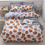 Solstice Home Textile Black Lattice Duvet Cover Pillowcase Bed Sheet Simple Boy Girls Bedding Sets 3/4Pcs Single Double Bedlinen