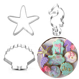 1pcs Birthday Unicorn llama Mermaid Flamingo Cake Biscuit Mold Stainless Steel Cookie Cutters Mould Party Decorations DIY Tools