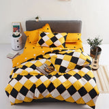 Classic Red Christmas Snowflake Bedding Set Unicorn Bed Linen Duvet Cover Flat Sheet Pillowcase Sets Queen King Twin Full Size