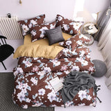 Classic Red Christmas Snowflake Bedding Set Unicorn Bed Linen Duvet Cover Flat Sheet Pillowcase Sets Queen King Twin Full Size