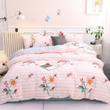 Classic Red Christmas Snowflake Bedding Set Unicorn Bed Linen Duvet Cover Flat Sheet Pillowcase Sets Queen King Twin Full Size