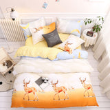 Classic Red Christmas Snowflake Bedding Set Unicorn Bed Linen Duvet Cover Flat Sheet Pillowcase Sets Queen King Twin Full Size