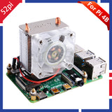 New 52Pi ICE-Tower Cooling Fan V2.0 Super heat dissipation 7 Colours Light 5-Layer Case for Raspberry Pi 4B / 3B / 3B+
