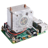 New 52Pi ICE-Tower Cooling Fan V2.0 Super heat dissipation 7 Colours Light 5-Layer Case for Raspberry Pi 4B / 3B / 3B+