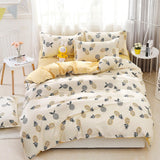 Solstice Cartoon Pink Love symbol Bedding Sets 3/4pcs Children's Boy Girl And Adult Bed Linings Duvet Cover Bed Sheet Pillowcase