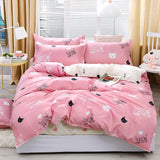 Solstice Cartoon Pink Love symbol Bedding Sets 3/4pcs Children's Boy Girl And Adult Bed Linings Duvet Cover Bed Sheet Pillowcase