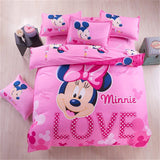 Minnie mouse Bedding Set Cover pillowcase quilt mickey mouse cartoon