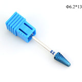 ERUIKA 6 Types Blue Tungsten Carbide Nail Drill Electric Manicure Machine Accessories Bits Milling Cutter Burr Nail Art Tools