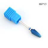 ERUIKA 6 Types Blue Tungsten Carbide Nail Drill Electric Manicure Machine Accessories Bits Milling Cutter Burr Nail Art Tools