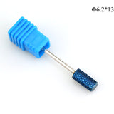 ERUIKA 6 Types Blue Tungsten Carbide Nail Drill Electric Manicure Machine Accessories Bits Milling Cutter Burr Nail Art Tools