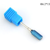 ERUIKA 6 Types Blue Tungsten Carbide Nail Drill Electric Manicure Machine Accessories Bits Milling Cutter Burr Nail Art Tools