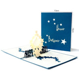 3D Pop up Birthday Cards Christening Baby Shower Invitations Laser Cut Thank You Gifts Cards Anniversary Christmas with Envelope