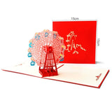 3D Pop up Birthday Cards Christening Baby Shower Invitations Laser Cut Thank You Gifts Cards Anniversary Christmas with Envelope