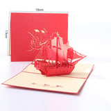 3D Pop up Birthday Cards Christening Baby Shower Invitations Laser Cut Thank You Gifts Cards Anniversary Christmas with Envelope