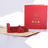 3D Pop up Birthday Cards Christening Baby Shower Invitations Laser Cut Thank You Gifts Cards Anniversary Christmas with Envelope