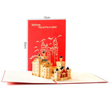 3D Pop up Birthday Cards Christening Baby Shower Invitations Laser Cut Thank You Gifts Cards Anniversary Christmas with Envelope