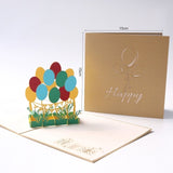 3D Pop up Birthday Cards Christening Baby Shower Invitations Laser Cut Thank You Gifts Cards Anniversary Christmas with Envelope