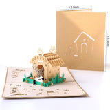 3D Pop up Birthday Cards Christening Baby Shower Invitations Laser Cut Thank You Gifts Cards Anniversary Christmas with Envelope