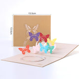 3D Pop up Birthday Cards Christening Baby Shower Invitations Laser Cut Thank You Gifts Cards Anniversary Christmas with Envelope