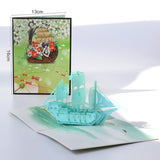 3D Pop up Birthday Cards Christening Baby Shower Invitations Laser Cut Thank You Gifts Cards Anniversary Christmas with Envelope