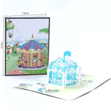 3D Pop up Birthday Cards Christening Baby Shower Invitations Laser Cut Thank You Gifts Cards Anniversary Christmas with Envelope