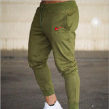 Male Trousers Casual Pants Sweatpants Men Gym Muscle Cotton Fitness Workout hip hop Elastic Pants
