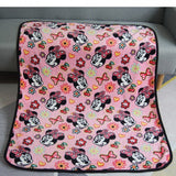 Disney Super Soft Coral Fleece Floral Minnie Mouse Traveling Blanket Throw for Toddler Baby Girls on Crib Sleeping Covers