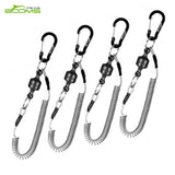 Booms Fishing MRC Magnetic Release Clip Net Holder with Fishing Tool Coiled Lanyard 1.5m Black