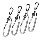 Booms Fishing MRC Magnetic Release Clip Net Holder with Fishing Tool Coiled Lanyard 1.5m Black