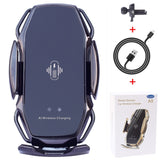 Two-Point Smart Induction Wireless Charger Car Mount 10W Fast Charge Holder for Samusng S10/10+/9/8 Note9 Iphone XS XR XS MAX Qi
