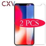 2 Pcs Screen protector Tempered Glass for iPhone X XR XS Max Screen Protector Film Phone Verre Tremp Coque for iPhone X XR XS