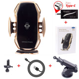 Two-Point Smart Induction Wireless Charger Car Mount 10W Fast Charge Holder for Samusng S10/10+/9/8 Note9 Iphone XS XR XS MAX Qi