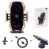 Two-Point Smart Induction Wireless Charger Car Mount 10W Fast Charge Holder for Samusng S10/10+/9/8 Note9 Iphone XS XR XS MAX Qi